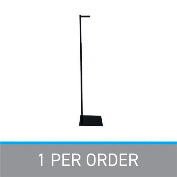 Adjustable Black Costumer Stand – Single Arm Clothes Rack - Retail Clothing - Picture 6 of 8